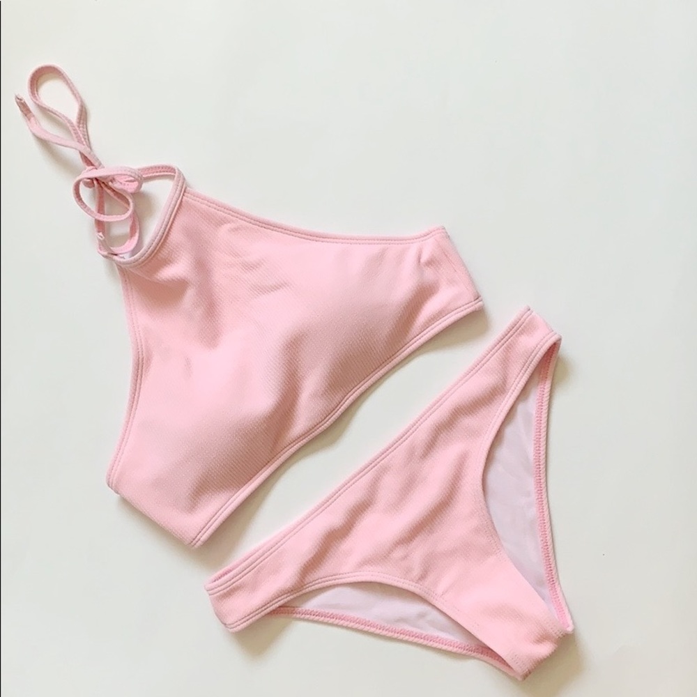 ZAFUL Ribbed Halter Bikini Set